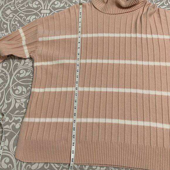 Calvin Klein Sweater Women Size XL Cowl Neck Soft Tunic Blush Pink Ivory NWT - Picture 6 of 9